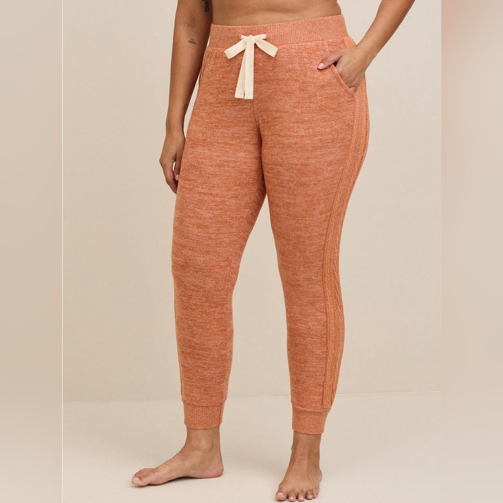 Super Soft Plush Full Length Cable Lounge Jogger
